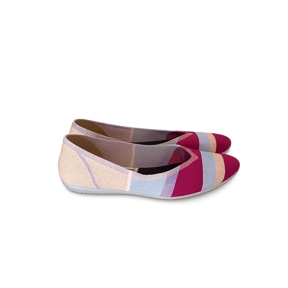 Kelly & Kate Ballet Flats Womens Sz 9 Spring Slip On Knitted EUC Tan Magenta EUC